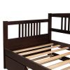 Twin Size Daybed Wood Bed with Twin Size Trundle