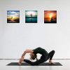 Modern Canvas Painting A People Do Yoga or Exercise for Workout Wall Art Sport Picture Printed Canvas Giclee Artwork on Gym, Bedroom or Studio, Home W