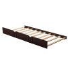 Twin Size Daybed Wood Bed with Twin Size Trundle