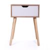 Nightstand, Modern End Table with Drawer, Wooden Side Table for Living Room and Bedroom, Home Furniture