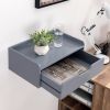 Wooden End Table, Floating Shelf Side Table with Storage Drawer, 1PCS