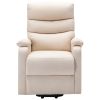 Stand-up Recliner Cream Fabric