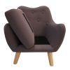 Microfibres fabric upholstered child accent armchair with wooden legs Princess Private Small Bedroom Exclusive  kids sofa