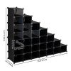 7-Tier Shoe Rack, Space Saving 28-Pair Plastic Shoe Units, Cabinet Storage Organizer, Ideal for Entryway Hallway Bathroom Living Room and Corridor  XH