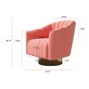 Arc velvet pink green white swivel chair armchair living room and bedroom