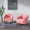 Arc velvet pink green white swivel chair armchair living room and bedroom