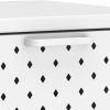 Nightstand White 15"x13.8"x21.3" Steel