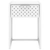 Nightstand White 15"x13.8"x21.3" Steel