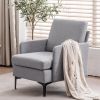 FCH Lounge Chair, Comfy Single Sofa Accent Chair for Bedroom Living Room Guestroom, Light Grey