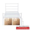 Voilamart Metal Bed Frame Twin Size White