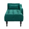 60.6" Velvet Chaise Lounge with Nailhead Trimmed and Buttons Tufted,Tufted Long Lounger with Solid Wood Legs and1 Pillow