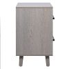 Modern Wood Nightstand with 2 Drawers and Solid Wood Legs, 2PCS