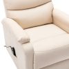 Stand-up Recliner Cream Fabric