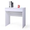 White Vanity Sets, Makeup Vanity Table with Flip up Mirror Bedroom Dresser Table Jewelry Storage XH