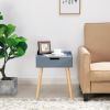 Wooden End Table, Floating Shelf Side Table with Storage Drawer, 1PCS