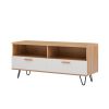 High quality table top and wood grain color TV Cabinet,can be assembled in Lounge Room, Living Room or Bedroom