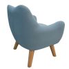 Microfibres fabric upholstered child accent armchair with wooden legs Princess Private Small Bedroom Exclusive  kids sofa