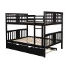 Full over Full Bunk Bed with Twin Size Trundle and Ladder