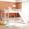 Twin Over Twin Bunk Bed with Slide and Ladder