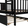 Full over Full Bunk Bed with Twin Size Trundle and Ladder