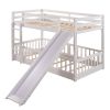 Twin Over Twin Bunk Bed with Slide and Ladder