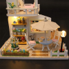 Hand Assembled Cottage Princess House Wooden Miniature Handmade Doll House Craft Bedroom Furniture Kids