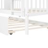 Full over Full Bunk Bed with Twin Size Trundle and Ladder